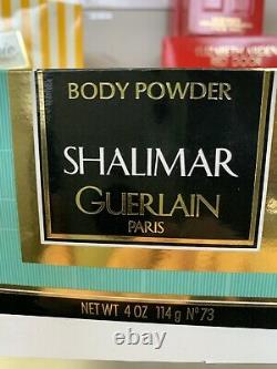 VTG GUERLAIN PARIS SHALIMAR NEW & SEALED W BOX Dusting powder 4 fl oz RARE