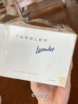 VTG NOS Yardley New York Dusting Powder Pedestal Blue Puff Lavender Scent 4oz