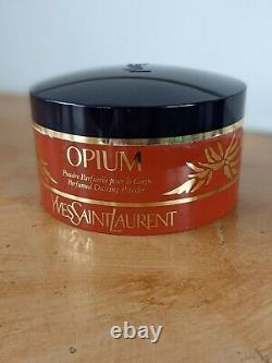 VTG Opium Yves Saint Laurent YSL 5.2oz Perfumed Dusting Powder 30%+ Full