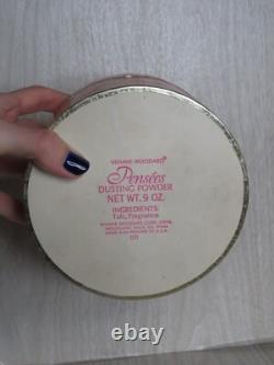 VTG Viviane Woodard Pensees Talc Fragrance Body Powder Puff 9 oz Not Sealed READ