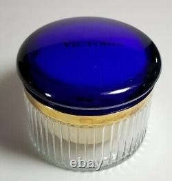 Victoria Secret VTG Factory Sealed Perfumed Dusting Powder & Puff Blue Lid NOS