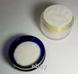 Victoria Secret VTG Factory Sealed Perfumed Dusting Powder & Puff Blue Lid NOS