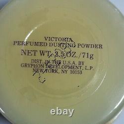 Victoria Secret VTG Factory Sealed Perfumed Dusting Powder & Puff Blue Lid NOS