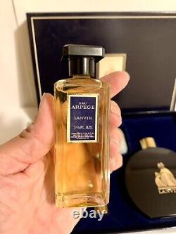 Vintage 1.5 oz Arpege Eau de Lanvin Perfume, Tavel & Powder Gift Set New in Box