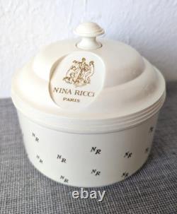 Vintage 1940s Nina Ricci Perfumed Dusting Body Powder Case And Puff