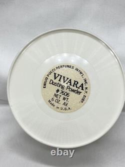 Vintage 1965 Emilio Pucci Perfumes VIVARA 6oz Dusting Powder #7606 MI USA Rare