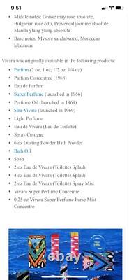 Vintage 1965 Emilio Pucci Perfumes VIVARA 6oz Dusting Powder #7606 MI USA Rare