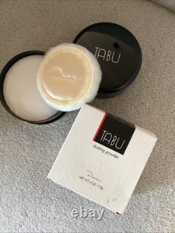 Vintage 80's TABU Dusting Powder 4oz by Dana Perfumes Discontinued New In Box