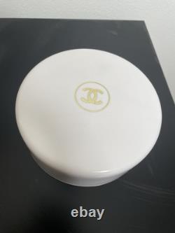 Vintage 8oz CHANEL No. 5 Bath White Dusting Powder with Puff & Screen FULL