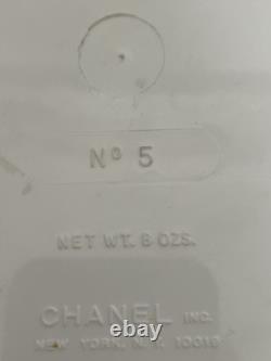 Vintage 8oz CHANEL No. 5 Bath White Dusting Powder with Puff & Screen FULL