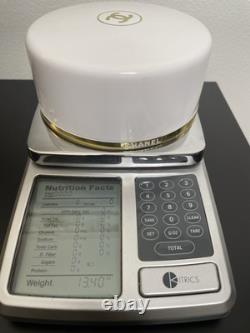 Vintage 8oz CHANEL No. 5 Bath White Dusting Powder with Puff & Screen FULL