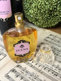 Vintage 90s House of Ivana Boxed Gift Set Parfum Spray Body Powder Lotion RARE