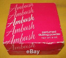Vintage AMBUSH PERFUME DUSTING POWDER HUGE 8 OZ. DANA Bath Body Fragrance NEW