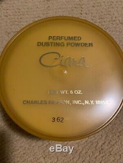 Vintage CIARA Velvet Dusting Powder Perfumed 6 oz Art Nouveau Charles Revson NIB