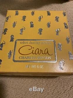 Vintage CIARA Velvet Dusting Powder Perfumed 6 oz Art Nouveau Charles Revson NIB