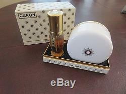 Vintage Caron Bellodgia Cologne Spray 2 oz with Dusting Powder Perfume Set