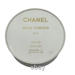 Vintage Chanel No. 5 Bath Dusting Powder 8oz with Puff & Screen No Box 95% Full