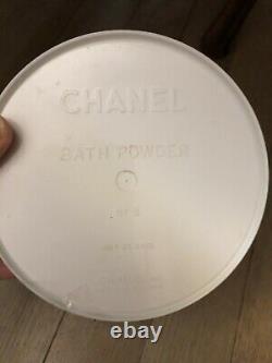 Vintage Chanel No 5 Bath Powder Dusting Puff Perfumed 8 oz withPuffer 90% FULL