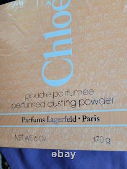 Vintage Chloe Perfumed Dusting Powder 6 oz / 170 g NEW Unopened Lagerfeld Paris