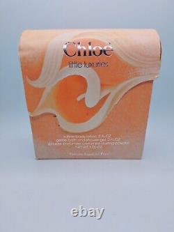 Vintage Chloe Set Lotion Bath And Shower Gel Dusting powder Travel Size 1980s