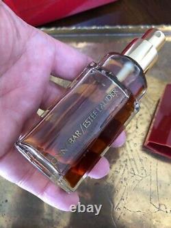 Vintage Cinnabar Estee Lauder 50ml-1.7oz Fragrance Spray With Dusting Powder Box