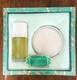 Vintage Coty Emeraude Fragrance Gift Set Cologne Spray 1.5oz Dusting Powder 4oz