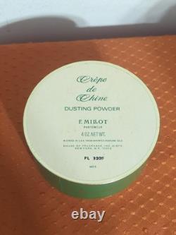 Vintage Crepe De Chine By F. Millot Dusting Powder 4 oz & 1/4 oz Beauty Oil NWOB