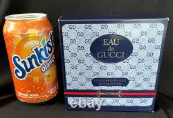 Vintage EAU DE GUCCI 4 oz / 120g Dusting Powder New in Box Poudre pour le corps