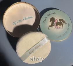 Vintage Elizabeth Arden New York Blue Grass Dusting Powder 5oz NOS Sealed Puff