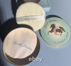 Vintage Elizabeth Arden New York Blue Grass Dusting Powder 5oz NOS Sealed Puff