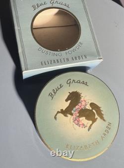 Vintage Elizabeth Arden New York Blue Grass Dusting Powder 5oz NOS Sealed Puff