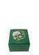 Vintage Emeraude Coty Perfumed Green Flower Box Deluxe Dusting Powder 4.25 oz