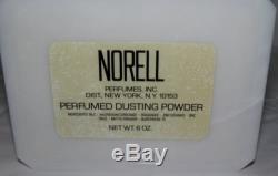 Vintage Estate NORELL PERFUMED DUSTING POWDER 6 Oz Container NEW with Puff in Box