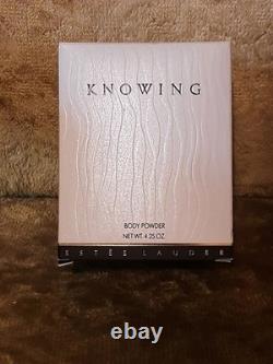 Vintage Estee Lauder KNOWING Perfumed Body Powder 4.25 oz Boxed Dusting Puff