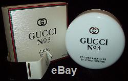Vintage GUCCI NO 3 DUSTING POWDER 4.25 oz Bath Body Perfume Talc SEALED Parfum