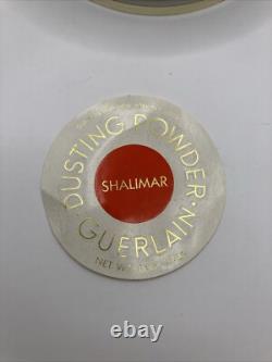 Vintage Guerlain Shalimar Dusting Powder 4oz withPuff Body Poudre Perfumed NEW