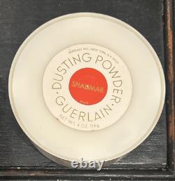 Vintage Guerlain Shalimar Dusting Powder 4oz withPuff Body Poudre Perfumed NEW