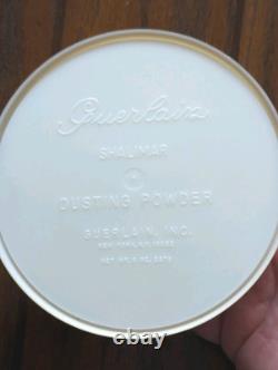 Vintage Guerlain Shalimar Dusting Powder 8oz withPuff Body Poudre Perfumed NEW