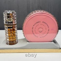 Vintage Houbigant Essence de Chantilly Perfume Powder Box Gift Set Women 2pc New