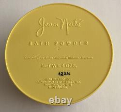 Vintage Jean Nate Perfumed Bath Powder with Puff 4 oz Unused Cracked Cover