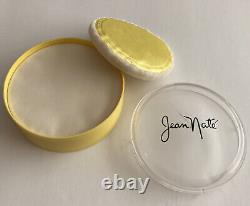 Vintage Jean Nate Perfumed Bath Powder with Puff 4 oz Unused Cracked Cover