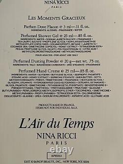 Vintage L'Air du Temps NINA RICCI Dusting Powder Perfume Creme Shower Gel NEW
