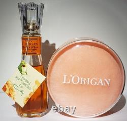 Vintage L'ORIGAN by Coty (Div. Pfizer) Cologne 1.8 oz + Dusting Powder 4 oz Set