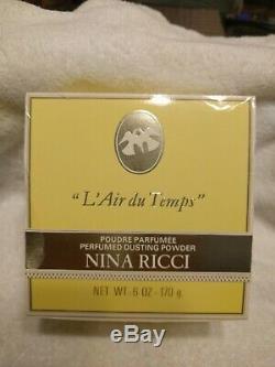 Vintage L'air Du Temps By Nina Ricci PERFUMED DUSTING BODY POWDER 6 oz NIB