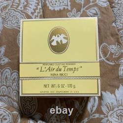 Vintage L'air du Temps Nina Ricci Perfumed Dusting Powder 6 Oz 170 Grams Talc