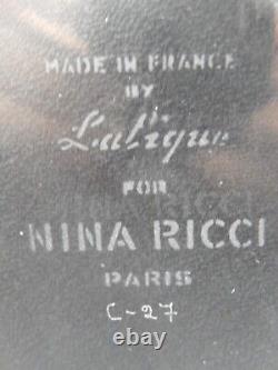Vintage Lalique Nina Ricci L'Air du Temps Dusting Powder Dish with minor damage