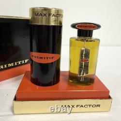 Vintage Max Factor Primitif Gift Set Perfume Cologne Splash & Dusting Powder