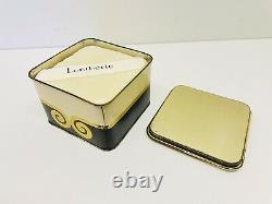 Vintage Miracle Dusting Powder Perfume Lentheric Puff Square Art Deco Box 7 oz