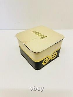Vintage Miracle Dusting Powder Perfume Lentheric Puff Square Art Deco Box 7 oz