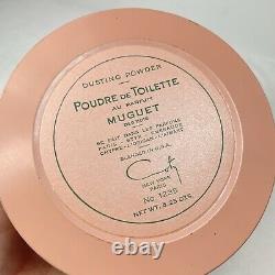 Vintage Muguet Des Bois Dusting Powder 5.25 Oz Coty New York Poudre De Toilette